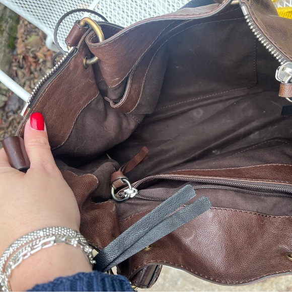 Chloe Kerala Tote Bag - Brown Leather Women's Bag - Picture 6 of 9